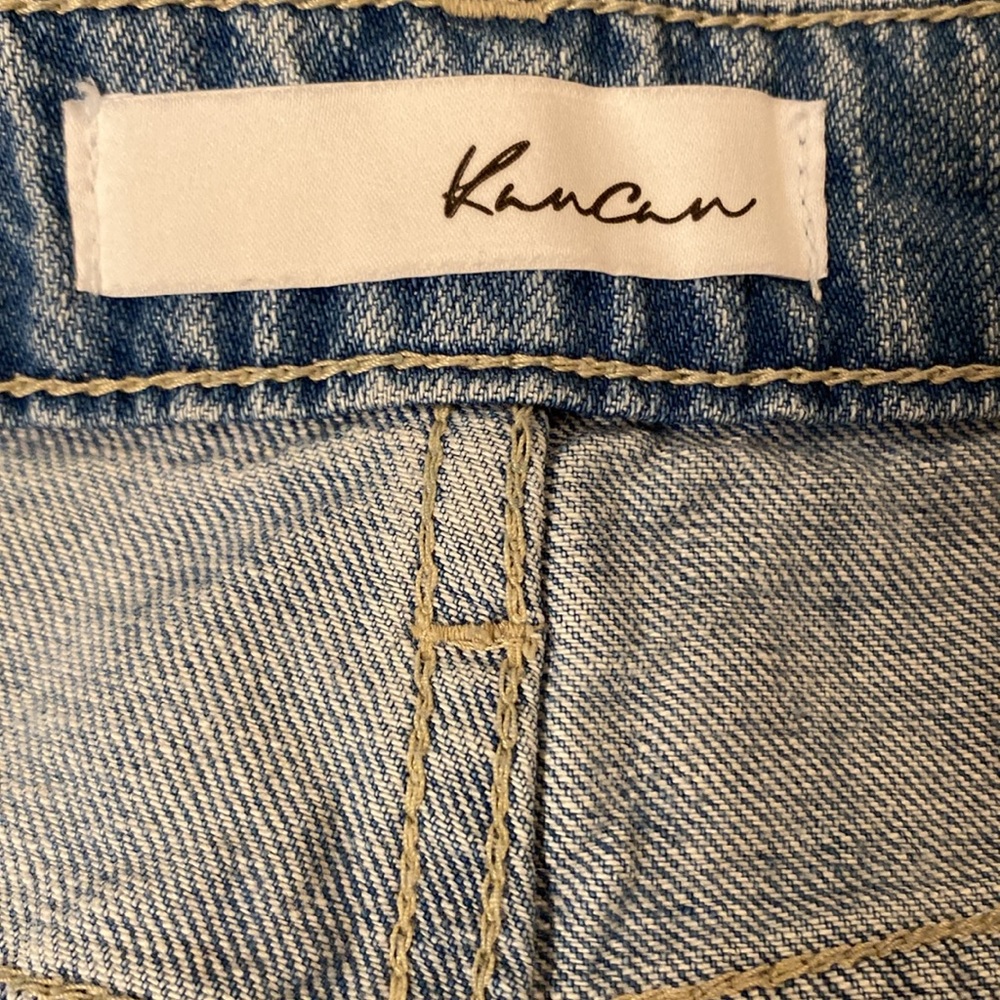 KanCan- Distressed Denim Shorts, light wash, Size:7/ 27 - Picture 6 of 7